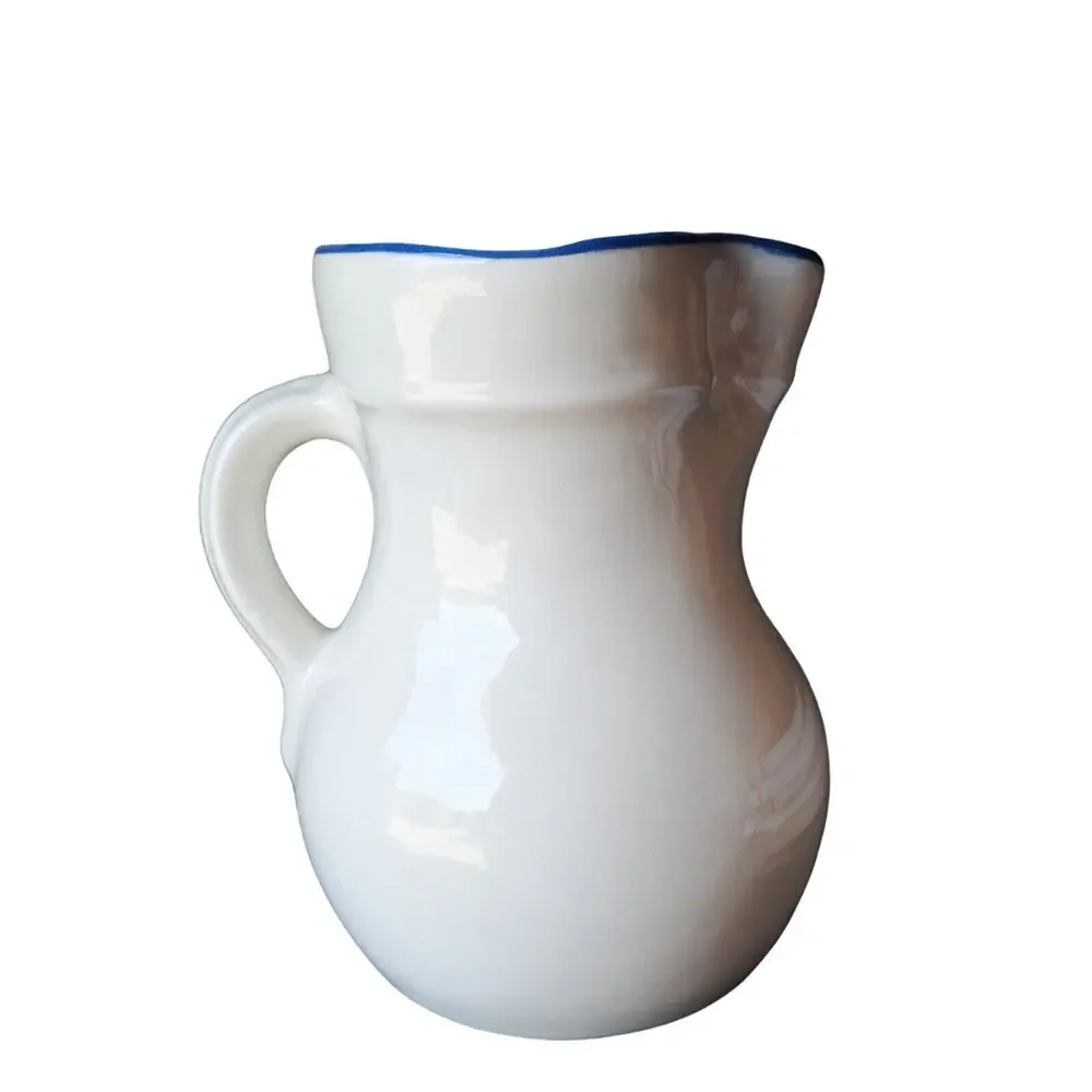 Vintage Pitcher Water Jug Welcome Country Cabin Feel Utensil Holder Flower Vase